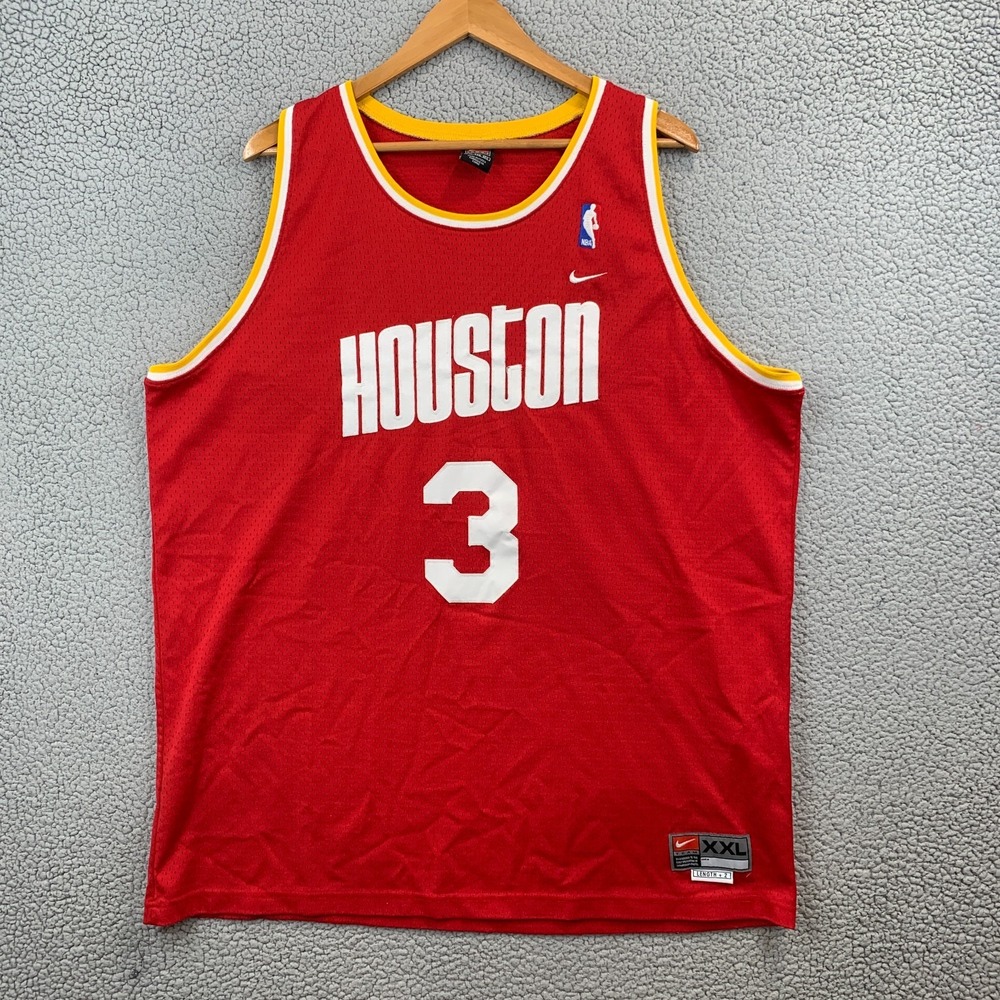 Vintage Houston Rockets Jersey Mens 2XL Red NBA Basketball Nike Francis 3 90s